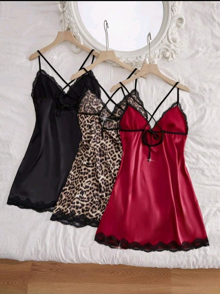 Midnight Temptation Satin Nightdress
