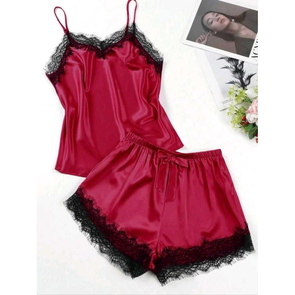Luxe Lace Satin Cami & Shorts Set