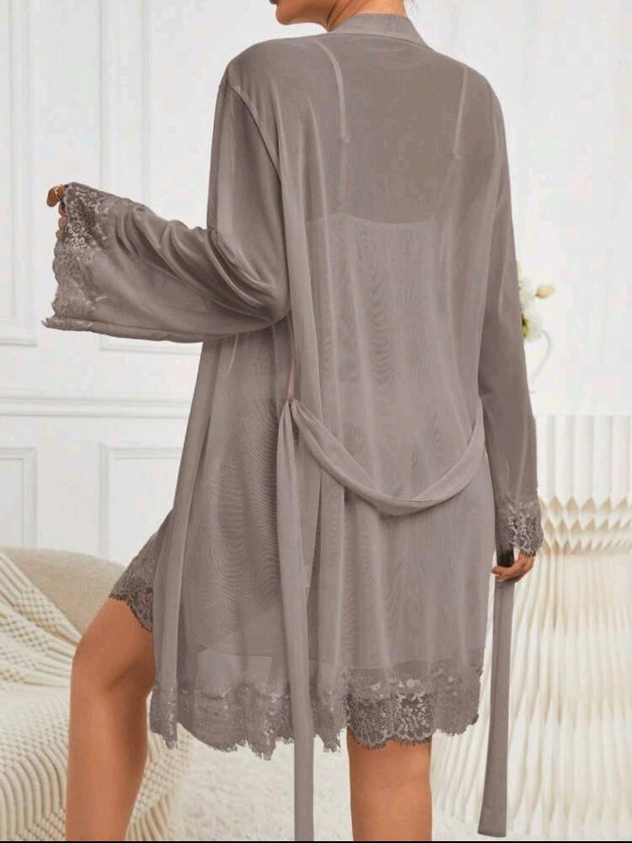 Luxe Lace Robe & Nightdress Set
