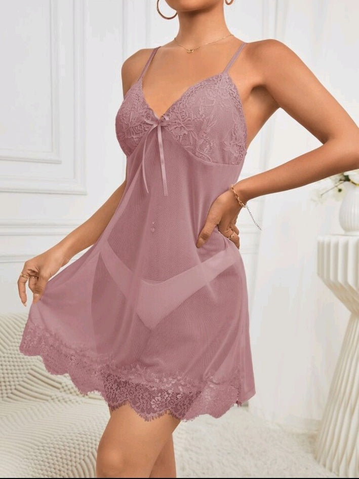Luxe Lace Robe & Nightdress Set